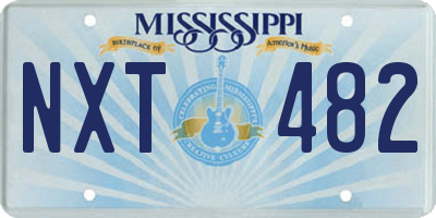 MS license plate NXT482