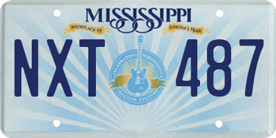 MS license plate NXT487