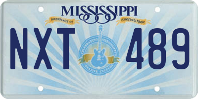 MS license plate NXT489