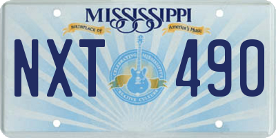 MS license plate NXT490