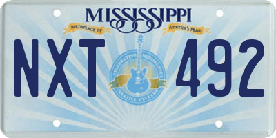 MS license plate NXT492