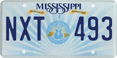 MS license plate NXT493