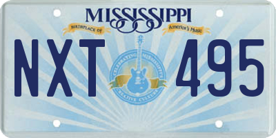 MS license plate NXT495
