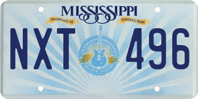 MS license plate NXT496