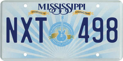 MS license plate NXT498