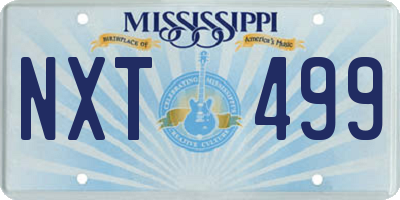 MS license plate NXT499