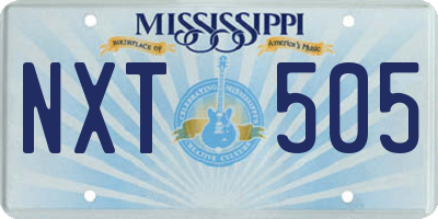 MS license plate NXT505