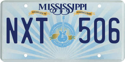 MS license plate NXT506