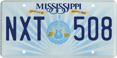 MS license plate NXT508