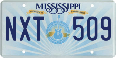 MS license plate NXT509