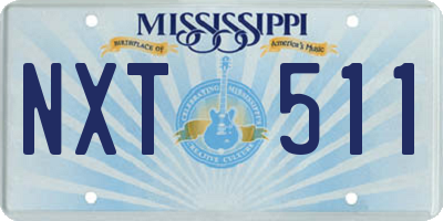 MS license plate NXT511