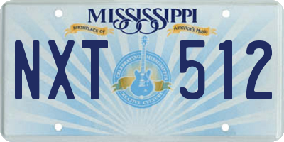 MS license plate NXT512