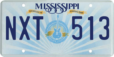 MS license plate NXT513