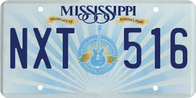 MS license plate NXT516