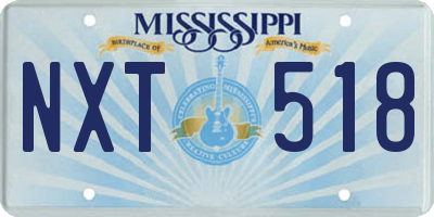 MS license plate NXT518