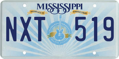 MS license plate NXT519
