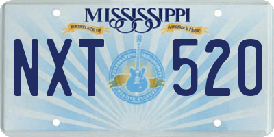 MS license plate NXT520