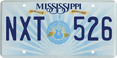 MS license plate NXT526