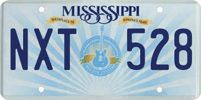 MS license plate NXT528