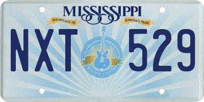 MS license plate NXT529
