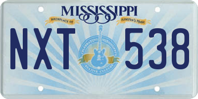 MS license plate NXT538
