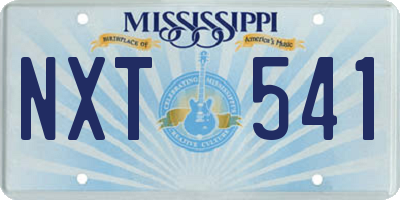 MS license plate NXT541