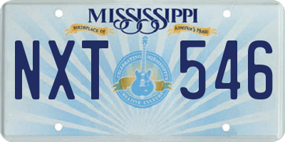 MS license plate NXT546