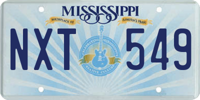 MS license plate NXT549