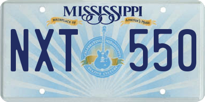 MS license plate NXT550