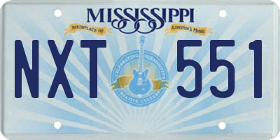 MS license plate NXT551