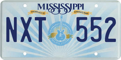 MS license plate NXT552