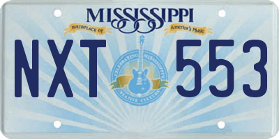 MS license plate NXT553