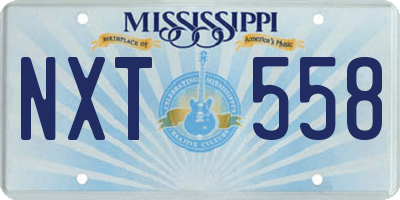MS license plate NXT558