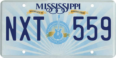 MS license plate NXT559