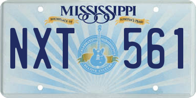 MS license plate NXT561