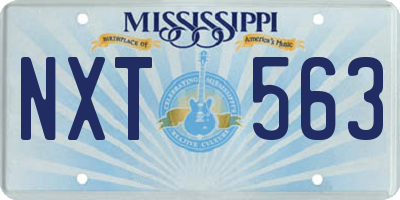 MS license plate NXT563