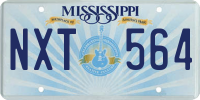 MS license plate NXT564