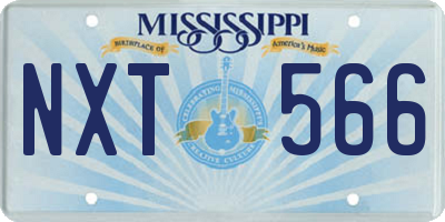 MS license plate NXT566