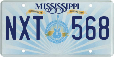 MS license plate NXT568
