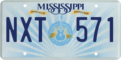 MS license plate NXT571