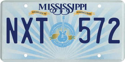 MS license plate NXT572