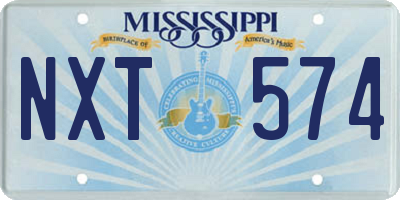 MS license plate NXT574