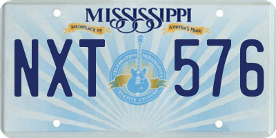 MS license plate NXT576