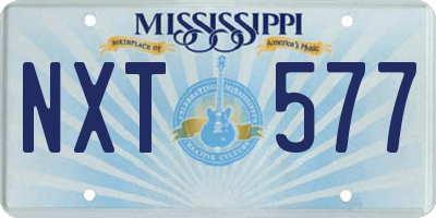 MS license plate NXT577