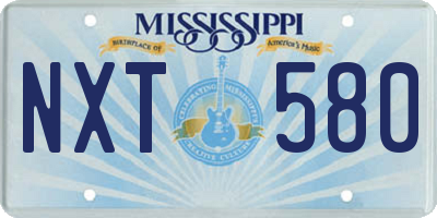MS license plate NXT580