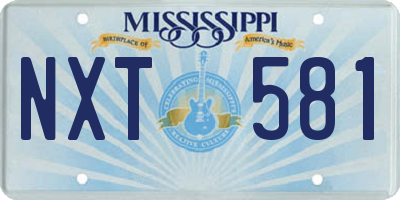 MS license plate NXT581
