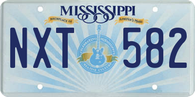 MS license plate NXT582