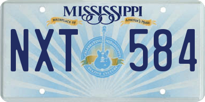 MS license plate NXT584