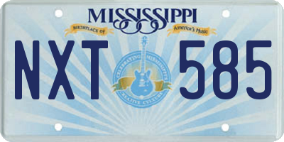 MS license plate NXT585