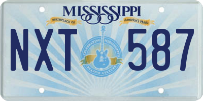 MS license plate NXT587